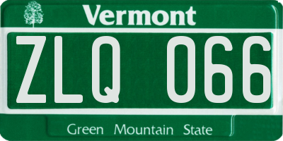 VT license plate ZLQ066