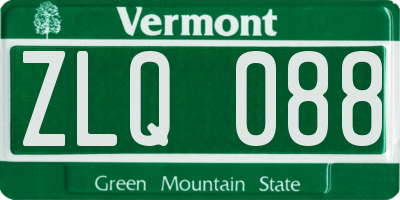 VT license plate ZLQ088