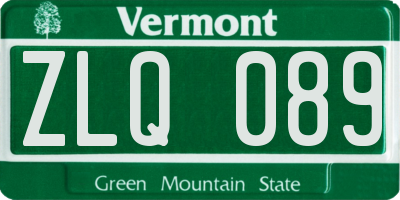 VT license plate ZLQ089