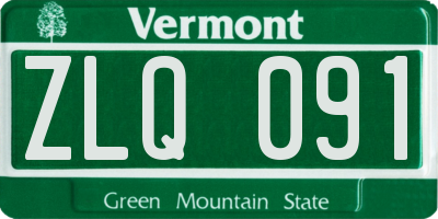 VT license plate ZLQ091