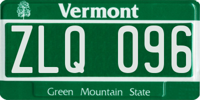 VT license plate ZLQ096