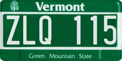 VT license plate ZLQ115