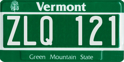 VT license plate ZLQ121