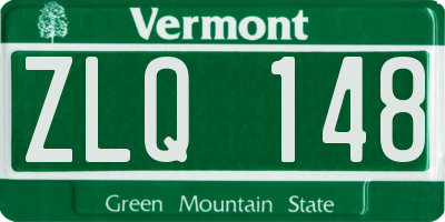 VT license plate ZLQ148