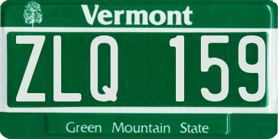 VT license plate ZLQ159