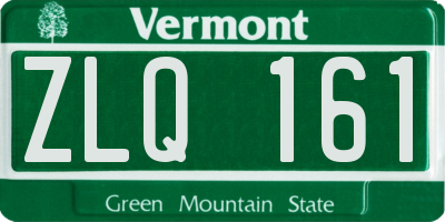 VT license plate ZLQ161