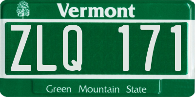VT license plate ZLQ171