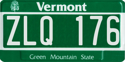 VT license plate ZLQ176