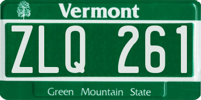 VT license plate ZLQ261