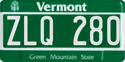 VT license plate ZLQ280