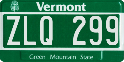 VT license plate ZLQ299