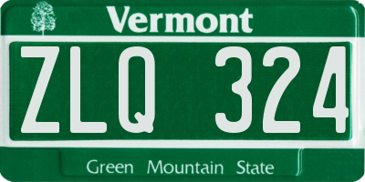 VT license plate ZLQ324