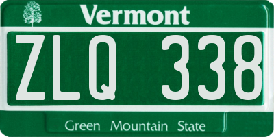 VT license plate ZLQ338