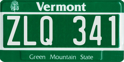 VT license plate ZLQ341