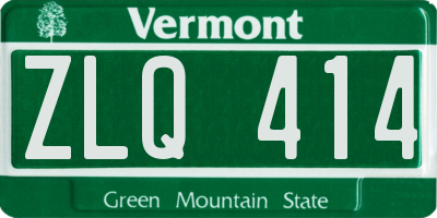 VT license plate ZLQ414