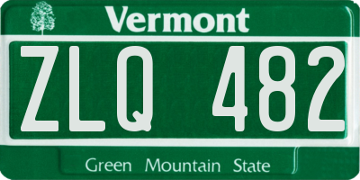 VT license plate ZLQ482