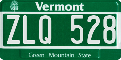 VT license plate ZLQ528