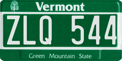 VT license plate ZLQ544