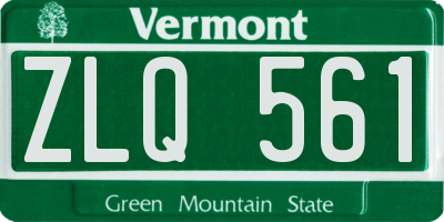 VT license plate ZLQ561
