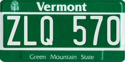 VT license plate ZLQ570