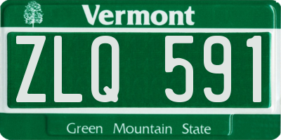 VT license plate ZLQ591
