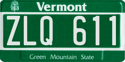 VT license plate ZLQ611