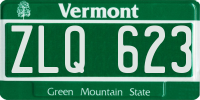 VT license plate ZLQ623