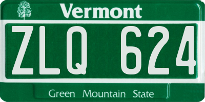 VT license plate ZLQ624