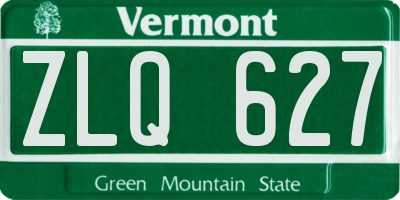 VT license plate ZLQ627