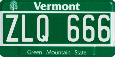 VT license plate ZLQ666