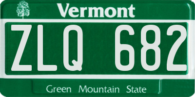 VT license plate ZLQ682