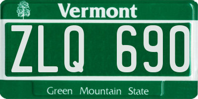 VT license plate ZLQ690