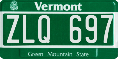 VT license plate ZLQ697