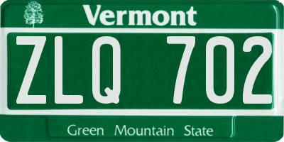 VT license plate ZLQ702