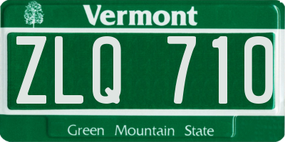 VT license plate ZLQ710