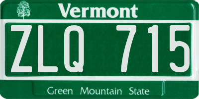 VT license plate ZLQ715