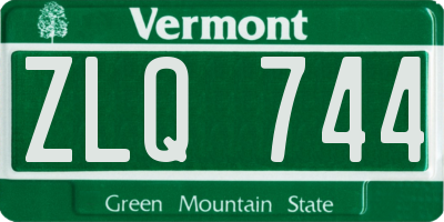 VT license plate ZLQ744
