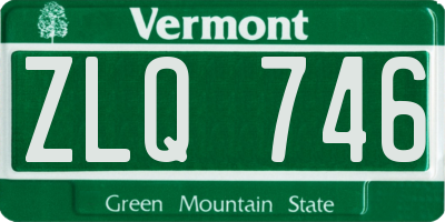 VT license plate ZLQ746