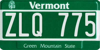 VT license plate ZLQ775