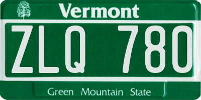 VT license plate ZLQ780