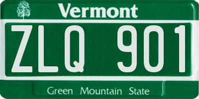 VT license plate ZLQ901