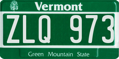 VT license plate ZLQ973