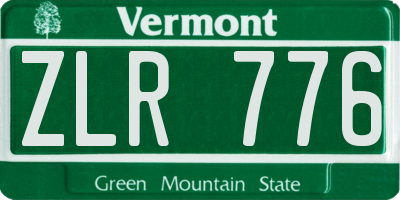 VT license plate ZLR776