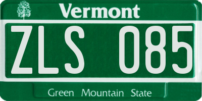 VT license plate ZLS085