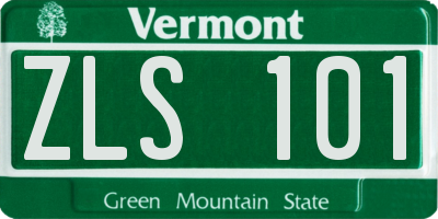 VT license plate ZLS101