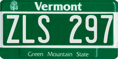 VT license plate ZLS297