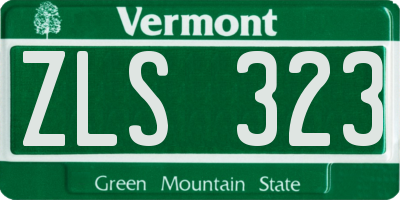 VT license plate ZLS323