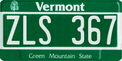 VT license plate ZLS367