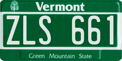 VT license plate ZLS661