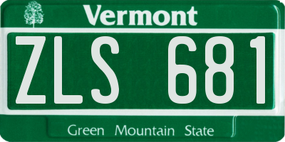 VT license plate ZLS681